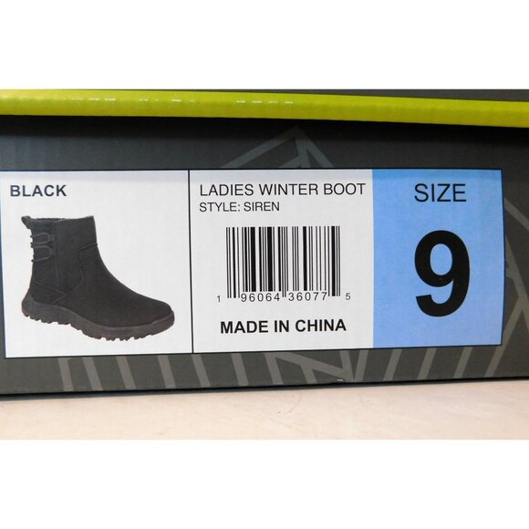 Eddie Bauer Winter Boots Siren Ladies Size 9 Black Warm Lined Cushioned - Picture 13 of 14